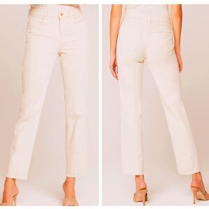 L'AGENCE Marjorie Mid Rise Oat Jeans Slouch Slim